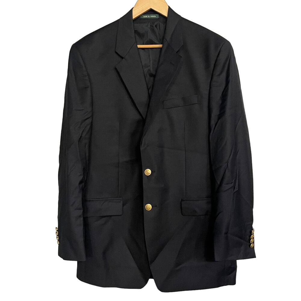 Lauren Ralph Lauren Blazer Classic Navy & Gold Button Jacket Union Made Mens 40L